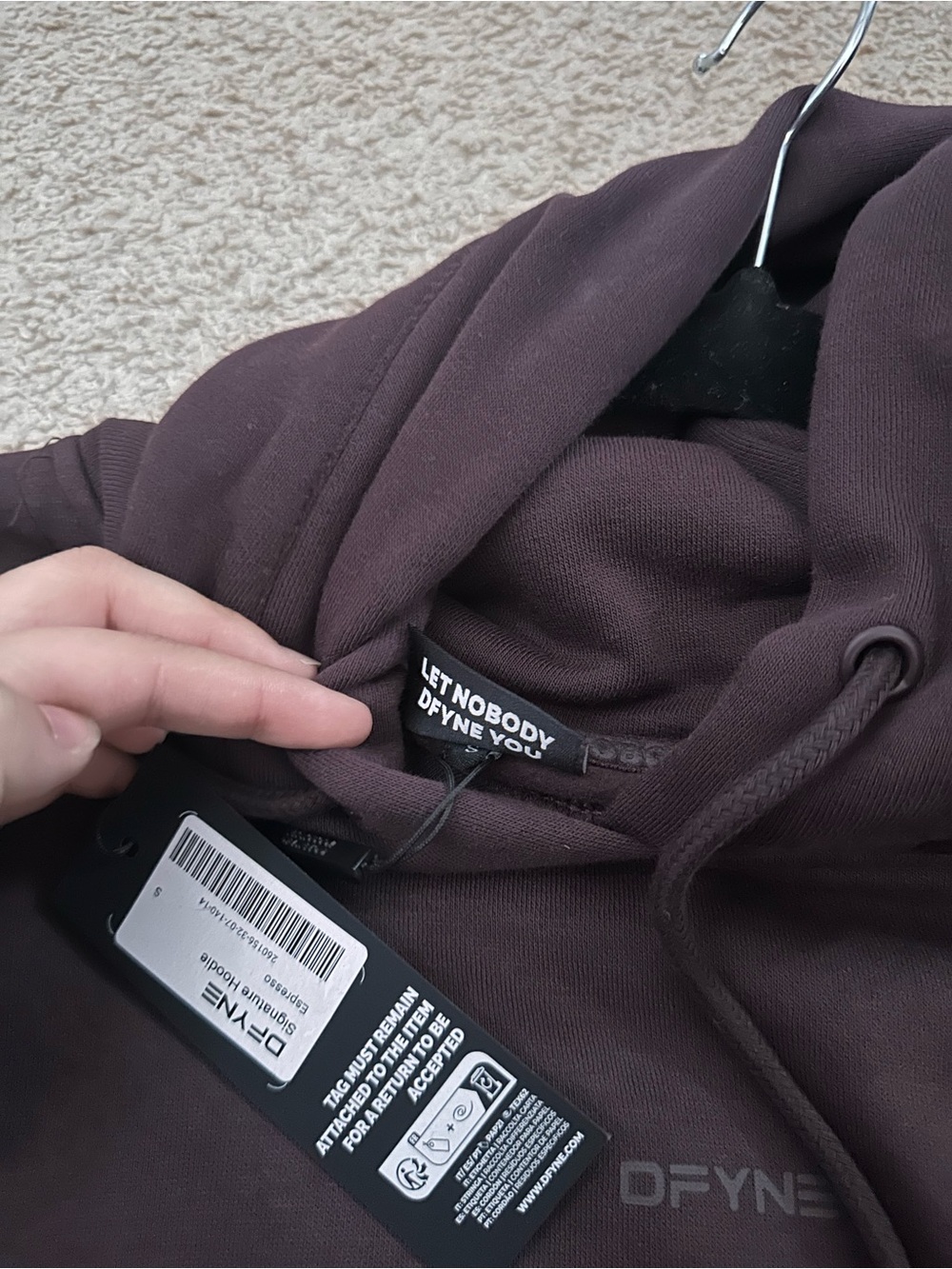 Dfyne burgundy hoodie - Picture 3 of 4